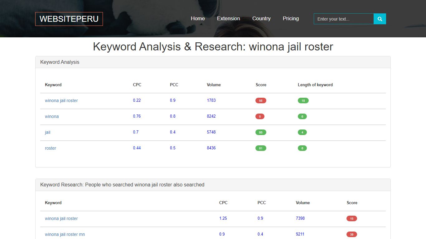 winona jail roster | Custody